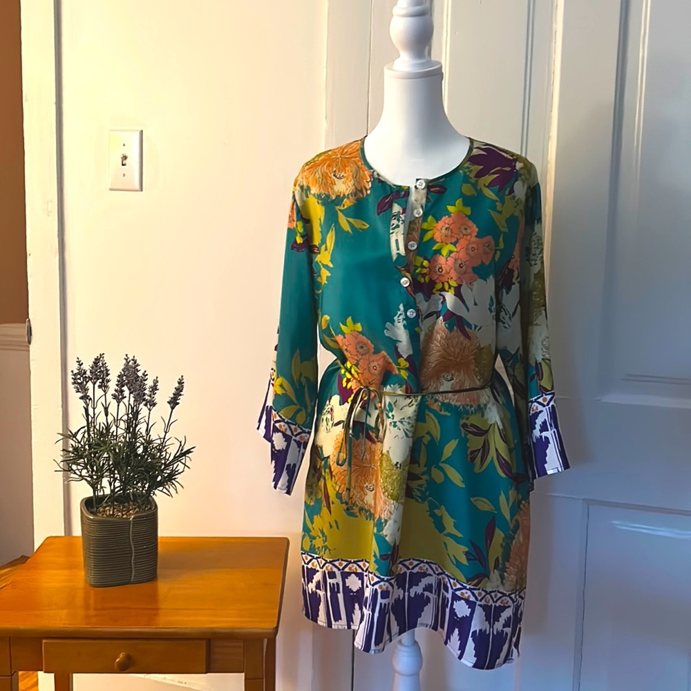 CAbi multi color silk tunic
